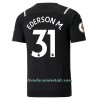 Camiseta de fútbol Portero Manchester City Ederson 31 Primera Equipación 2021/22 - Hombre